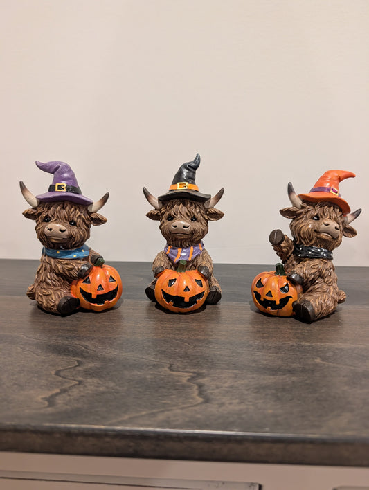 3 Pc Halloween Highland Cow