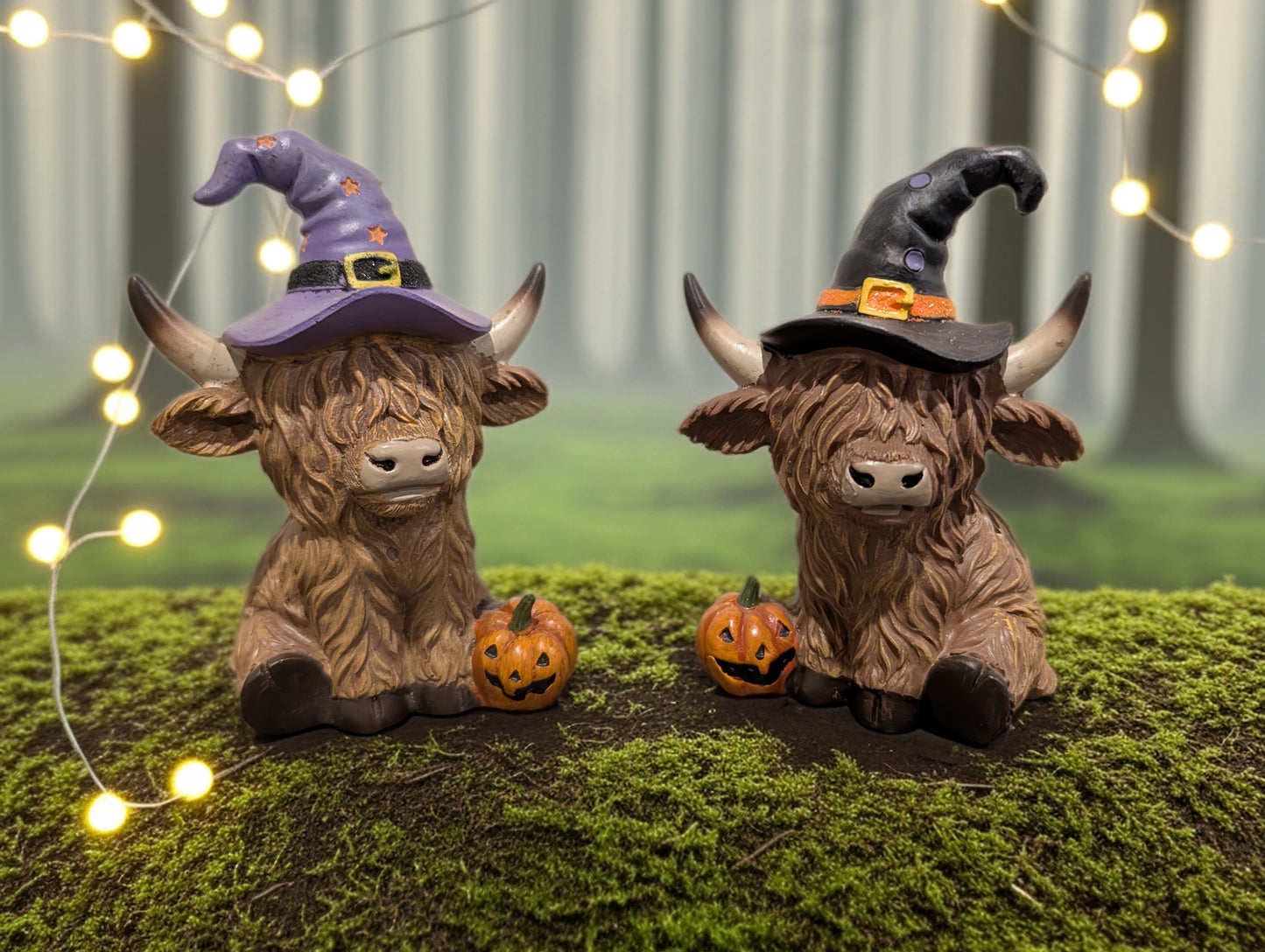 Wizard Highland Cow Figures