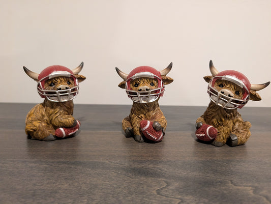 3 Pc Gridiron Highland Cows
