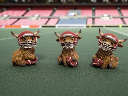 3 Pc Gridiron Highland Cows