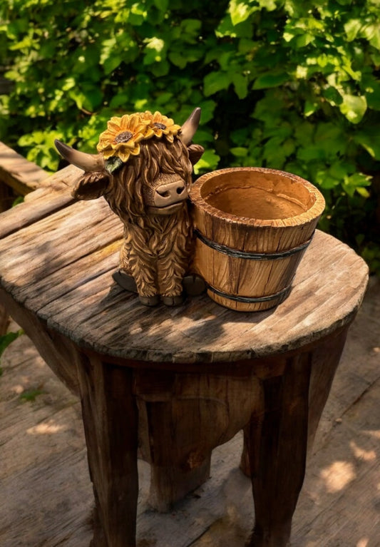 Highland Cow Flowerpot