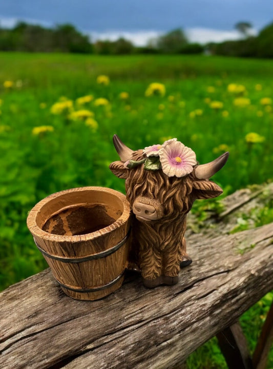 Highland Cow Flowerpot